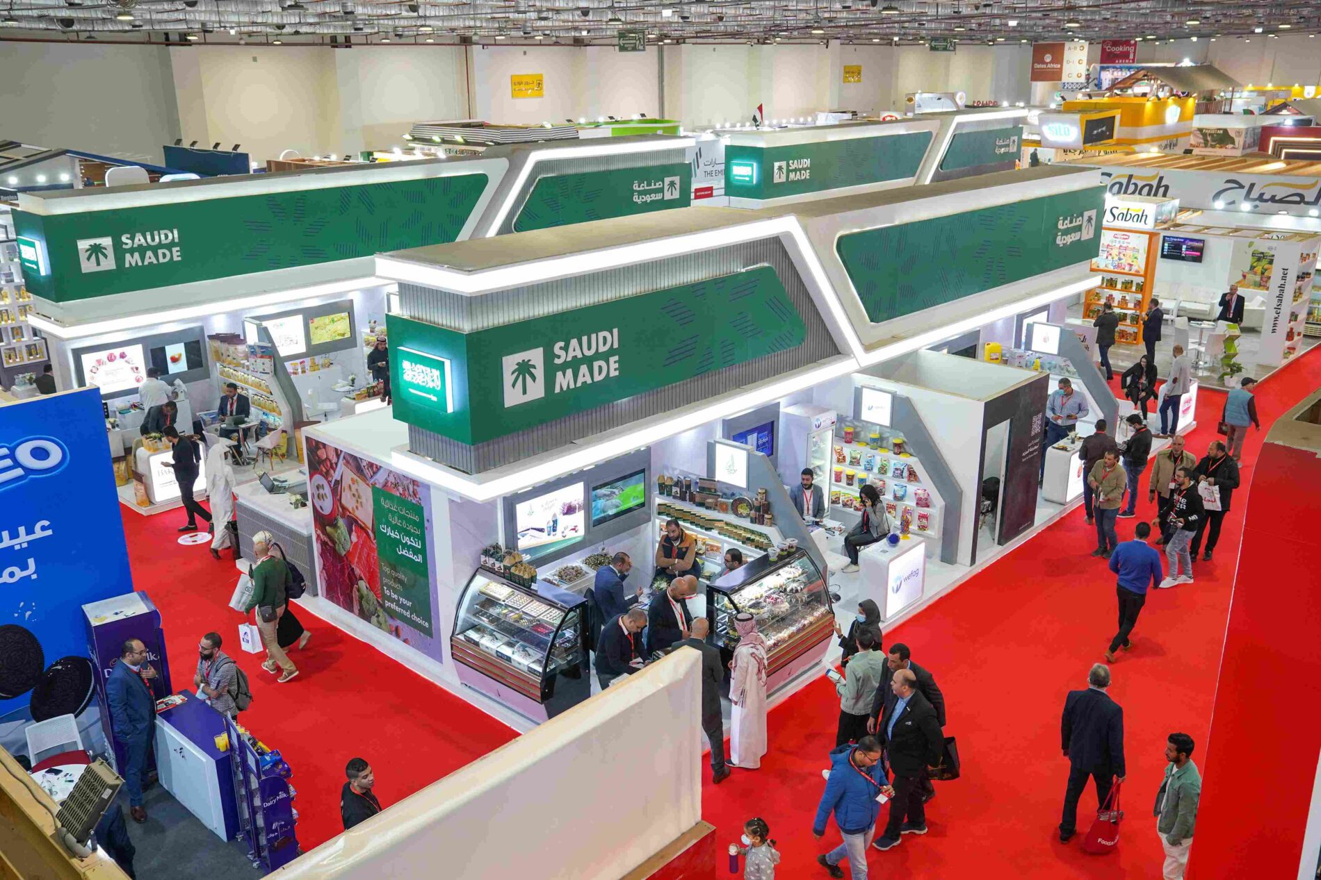 Booths of the Saudi Exports Development Authority at the Food Africa exhibition