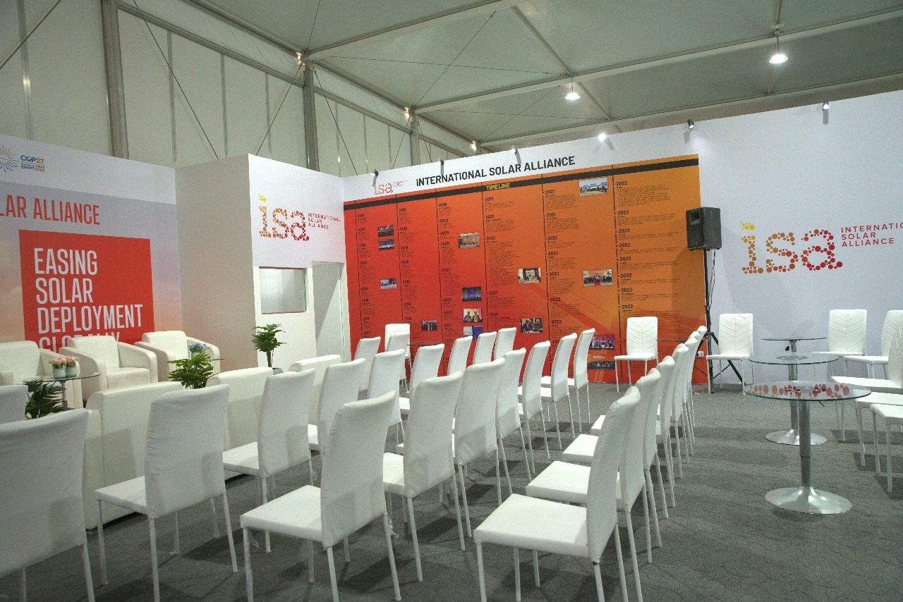 ISA (International Solar Alliance) booth at COP27 in Sharm El Sheikh