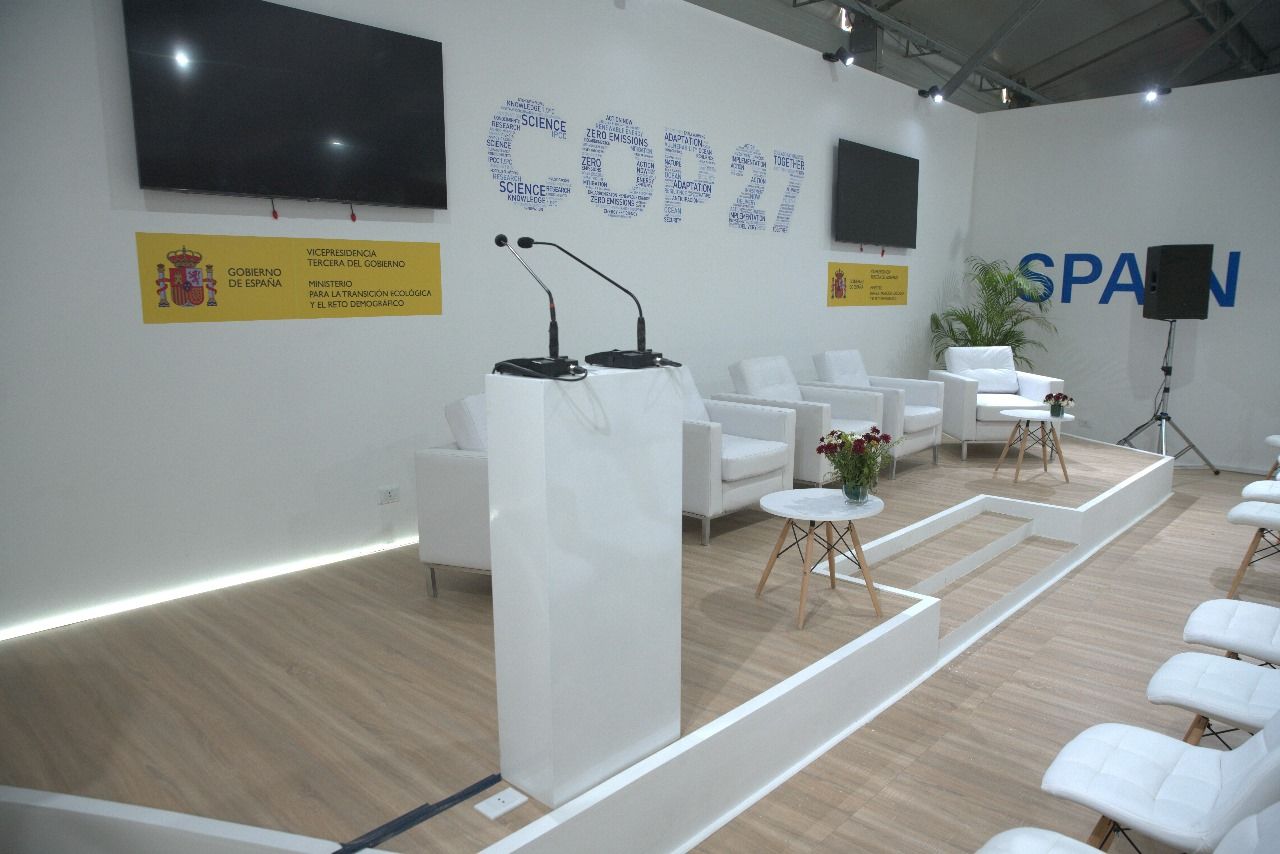Spain booth at COP27 in Sharm El Sheikh