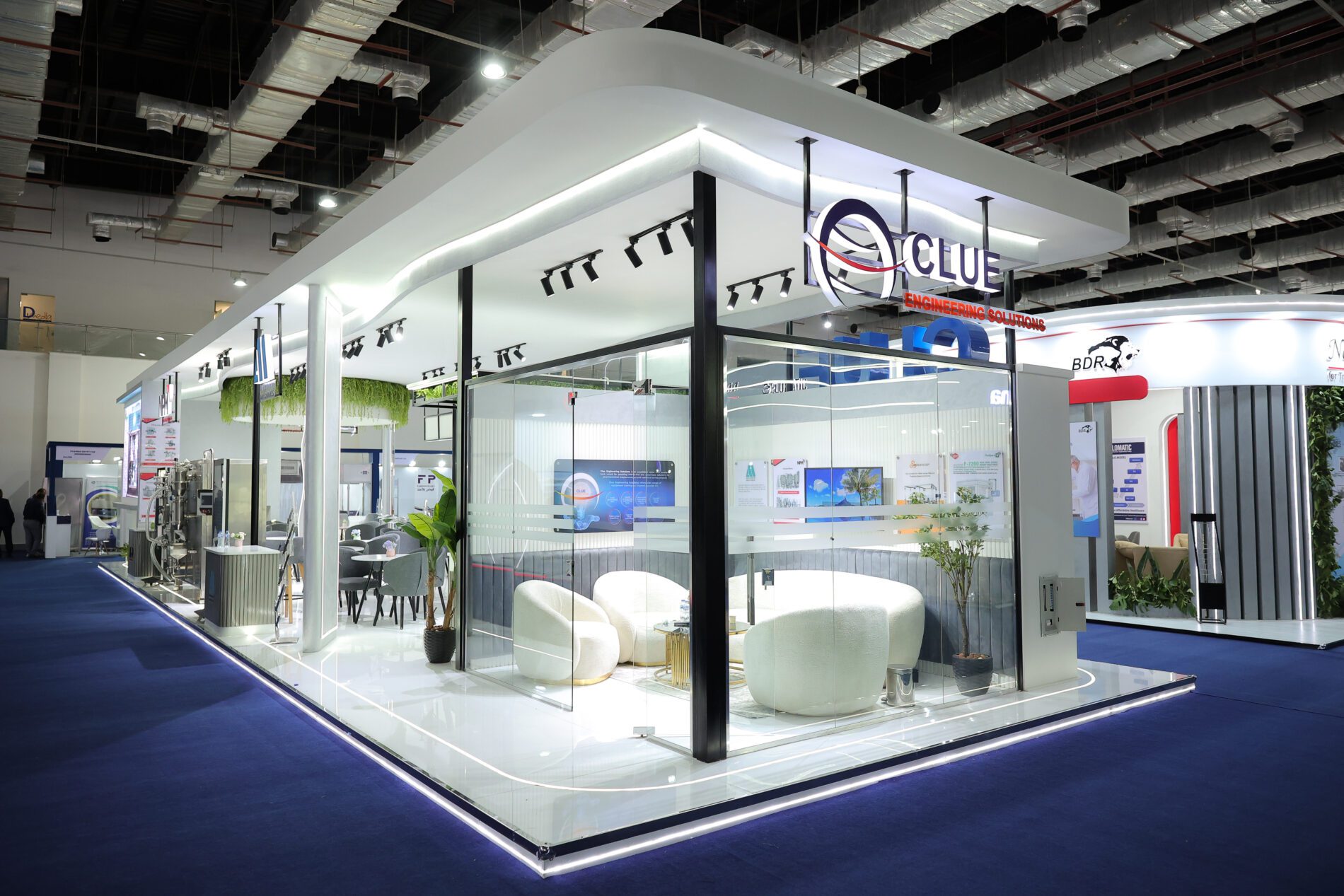 Booth design for Clue Engineering Solutions at Pharmaconex 2024
