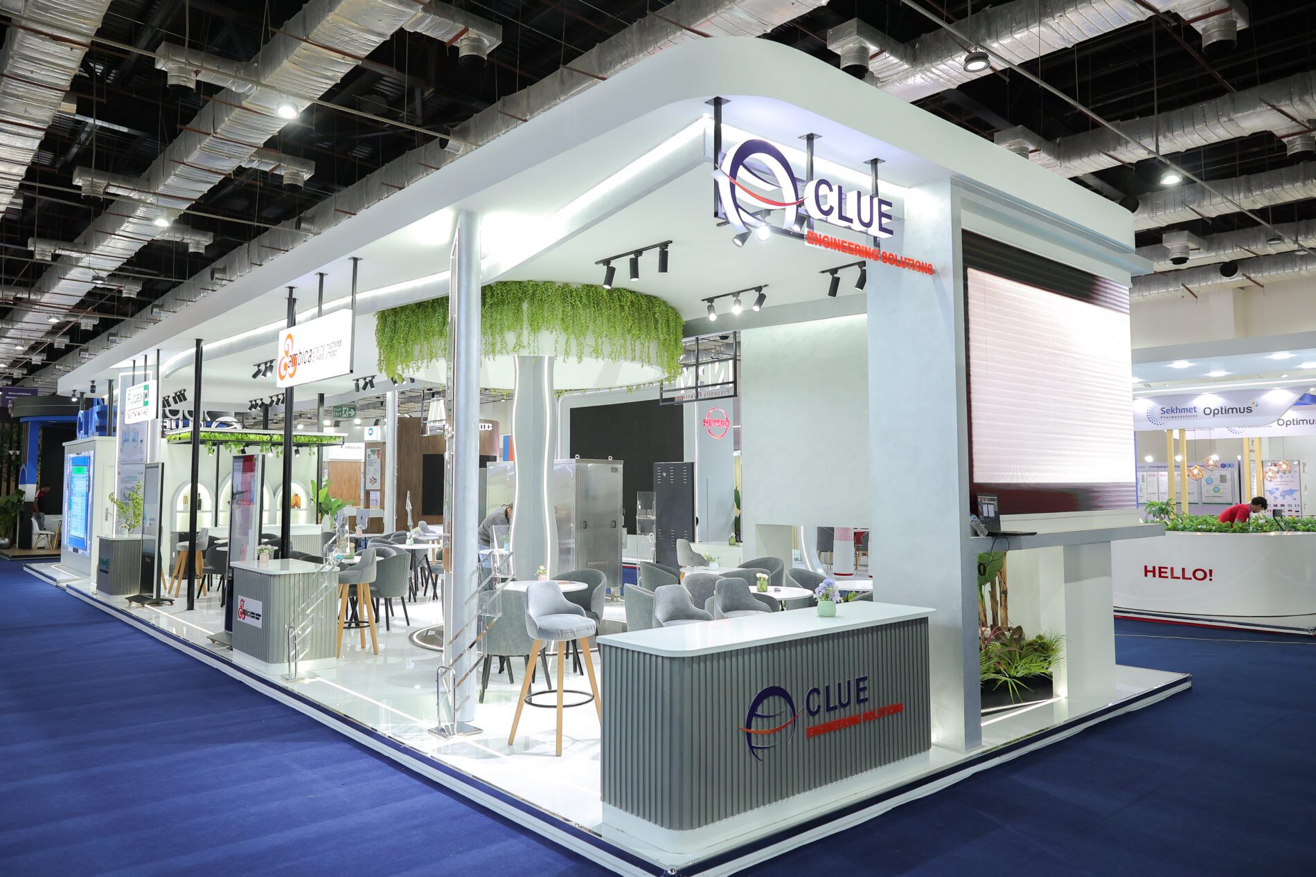 Booth design for Clue Engineering Solutions at Pharmaconex 2024
