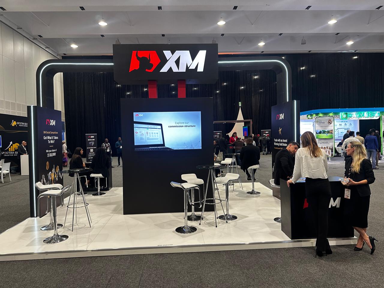 the XM group booth